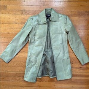Women's Green Leather Jacket